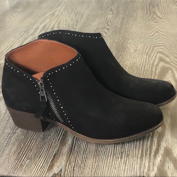 LUCKY BRAND Black Benna Suede Booties - Picture 4 of 8